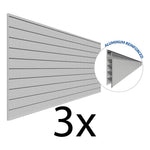 Proslat PROCORE+ 8 ft. x 4 ft. Slatwall - Silver Gray Carbon Fiber (3-Pack)-87737K-Garage Giant 