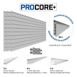 Proslat PROCORE+ 8 ft. x 4 ft. Slatwall - Silver Gray Carbon Fiber (3-Pack)-87737K-Garage Giant 