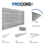 Proslat PROCORE+ 8 ft. x 4 ft. Slatwall - Gray Wood (4-Pack)-87741K-Garage Giant 