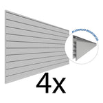 Proslat PROCORE+ 8 ft. x 4 ft. Slatwall - Silver Gray Carbon Fiber (4-Pack)-87747K-Garage Giant 