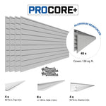 Proslat PROCORE+ 8 ft. x 4 ft. Slatwall - Silver Gray Carbon Fiber (4-Pack)-87747K-Garage Giant 