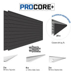 Proslat PROCORE+ 8 ft. x 4 ft. Slatwall - Carbon Fiber (2-Pack)-87752K-Garage Giant 
