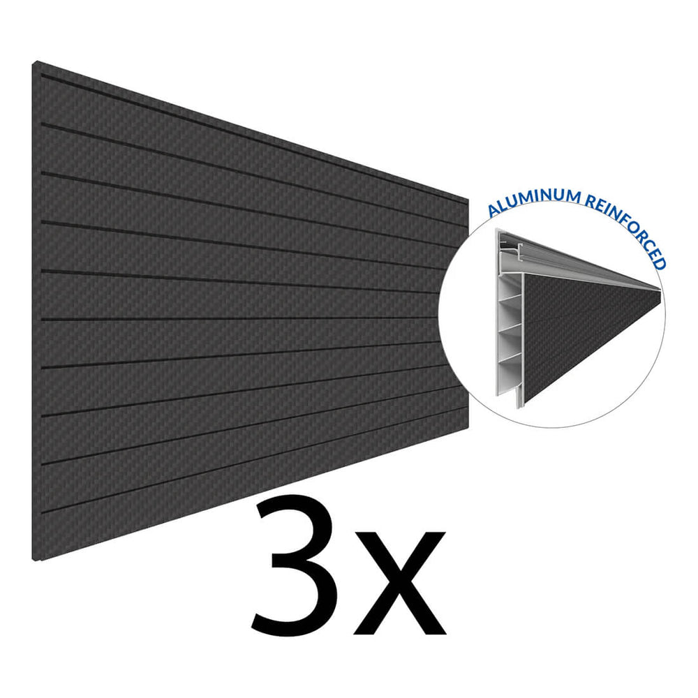 Proslat PROCORE+ 8 ft. x 4 ft. Slatwall - Carbon Fiber (3-Pack)-87753K-Garage Giant