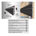Proslat PROCORE+ 8 ft. x 4 ft. Slatwall - Carbon Fiber (3-Pack)-87753K-Garage Giant 