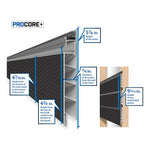 Proslat PROCORE+ 8 ft. x 4 ft. Slatwall - Carbon Fiber (3-Pack)-87753K-Garage Giant 