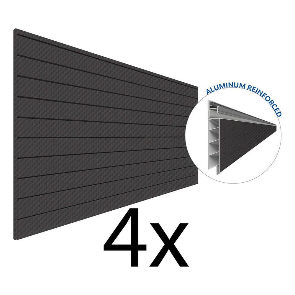 Proslat PROCORE+ 8 ft. x 4 ft. Slatwall - Carbon Fiber (4-Pack)-87754K-Garage Giant