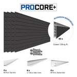 Proslat PROCORE+ 8 ft. x 4 ft. Slatwall - Carbon Fiber (4-Pack)-87754K-Garage Giant 