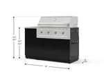 NewAge Outdoor Kitchens Outdoor Grill Island Aluminum 3-Piece Cabinet Set with Sink, Grill Cabinet, and Performance Grill 