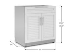 NewAge Outdoor Kitchens Stainless Steel 32" 2-Door with Drawer Cabinet-70408-Garage Giant 