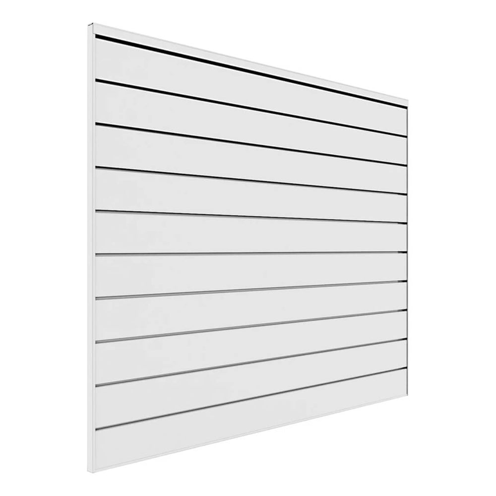 Proslat 4 ft. x 4 ft. PVC Slatwall (White)-88103-Garage Giant