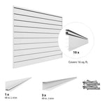 Proslat 4 ft. x 4 ft. PVC Slatwall (Charcoal)-88104-Garage Giant 