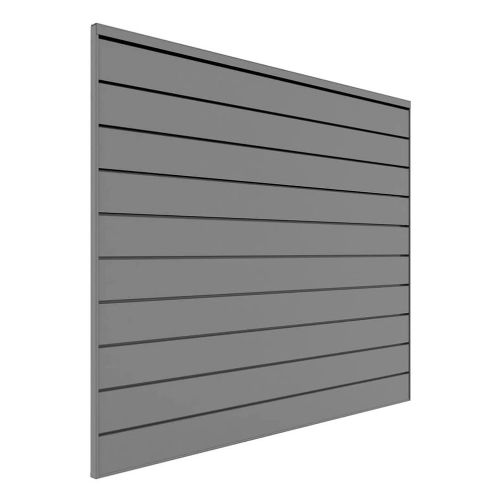 Proslat 4 ft. x 4 ft. PVC Slatwall (Light Gray)-88106-Garage Giant