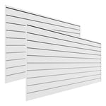 Proslat 8 ft. x 4 ft. PVC Slatwall (2-Pack White)-88202-Garage Giant 