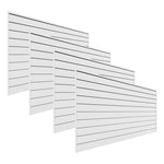 Proslat 8 ft. x 4 ft. PVC Slatwall (4-Pack White)-88402-Garage Giant 