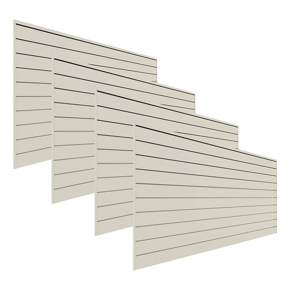 Proslat 8 ft. x 4 ft. PVC Slatwall (4-Pack Sandstone)-88409-Garage Giant
