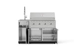 NewAge Outdoor Kitchens Outdoor Grill Island Stainless-Steel 3-Piece Cabinet Set with Sink, Grill Cabinet and Performance Grill-75347-Garage Giant 