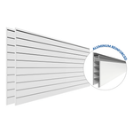 Proslat 4 ft. x 8 ft. PROCORE PVC Slatwall (2-Pack White)-88722K-Garage Giant 