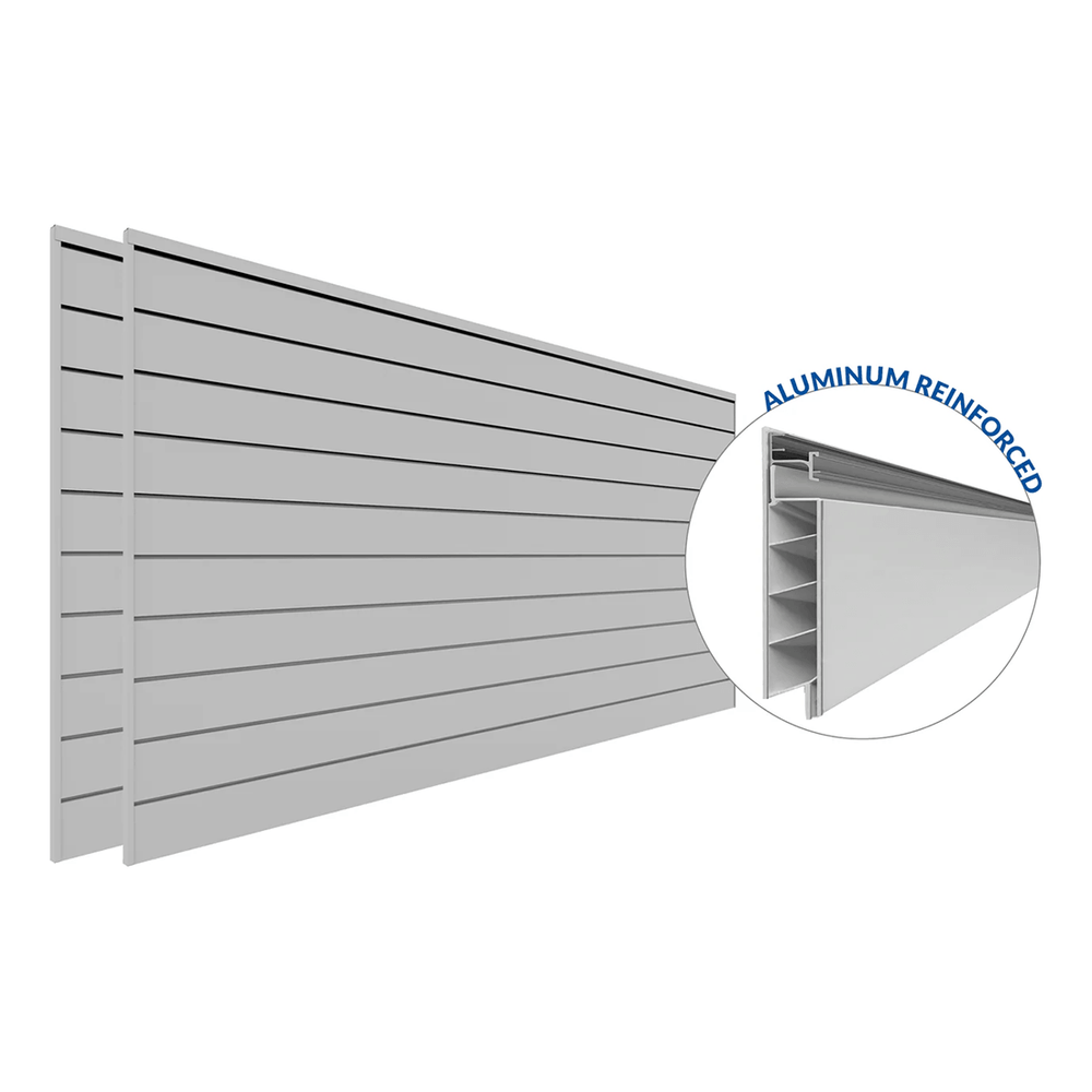 Proslat 4 ft. x 8 ft. PROCORE PVC Slatwall (2-Pack Grey)-88729K-Garage Giant