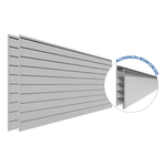 Proslat 4 ft. x 8 ft. PROCORE PVC Slatwall (2-Pack Grey)-88729K-Garage Giant 