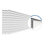 Proslat 4 ft. x 8 ft. PROCORE PVC Slatwall (3-Pack White)-88732K-Garage Giant 