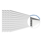 Proslat 4 ft. x 8 ft. PROCORE PVC Slatwall (4-Pack White)-88742K-Garage Giant 