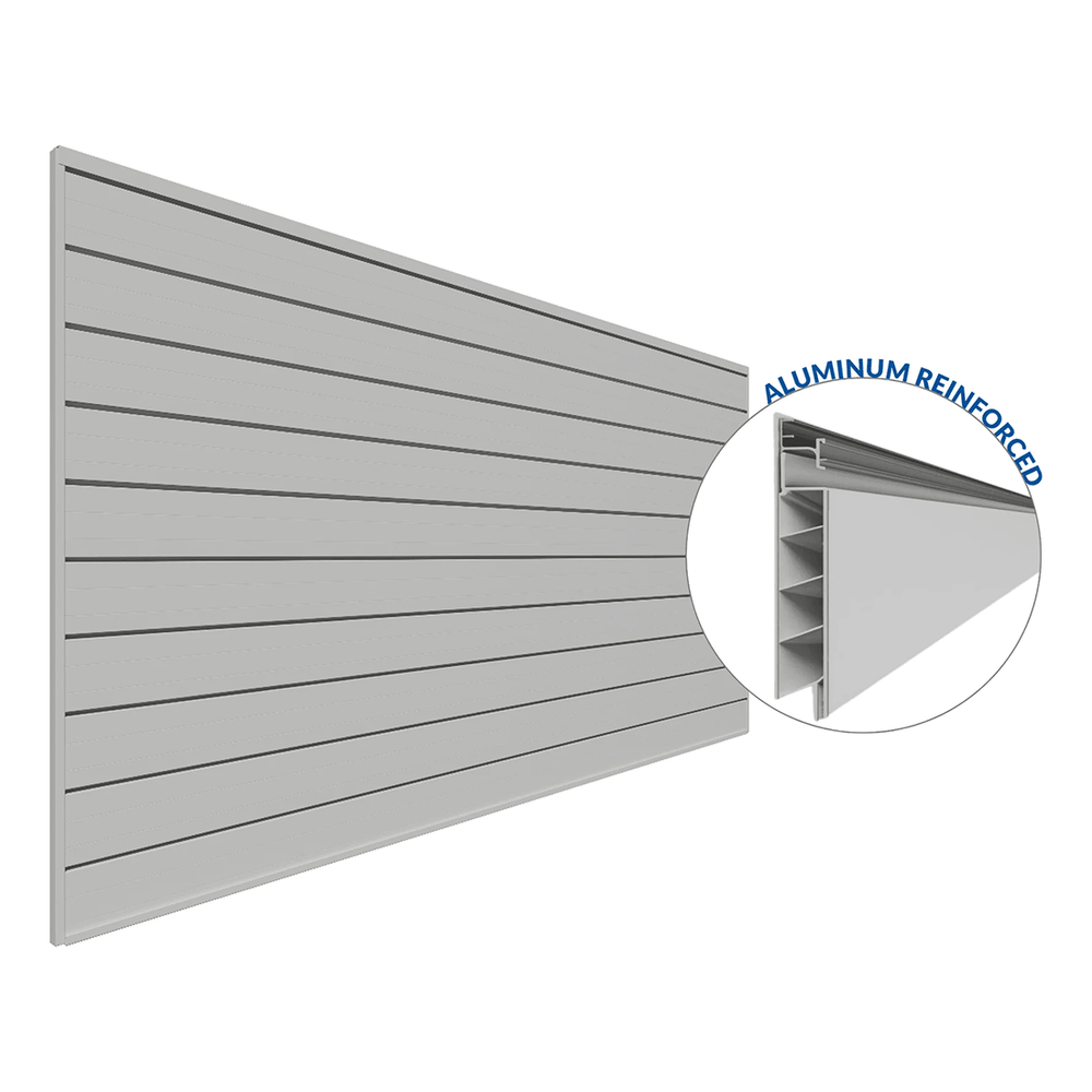 Proslat 4 ft. x 8 ft. PROCORE PVC Slatwall (Grey)-88779-Garage Giant