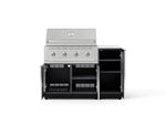 NewAge Outdoor Kitchens Outdoor Grill Island Aluminum 4-Piece Cabinet Set with 1 Door, Grill Cabinet, Performance Grill and Countertop - (Liquid Propane) 