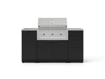 NewAge Outdoor Kitchens Outdoor Grill Island Stainless-Steel 5-Piece Cabinet Set with Sink, 3 Drawer, Grill Cabinet, Performance Grill and Stainless Steel Countertop 