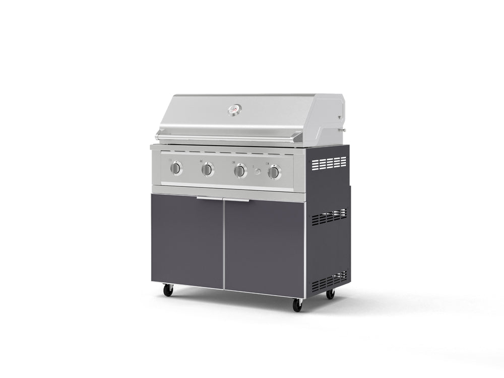 NewAge Outdoor Kitchens Aluminum 2-Piece Cabinet Set with Casters, Grill Cabinet and Performance Grill-72935-Garage Giant