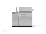 NewAge Outdoor Kitchens Outdoor Grill Island Stainless-Steel 3-Piece Cabinet Set with Sink, Grill Cabinet and Platinum Grill-73965-Garage Giant 