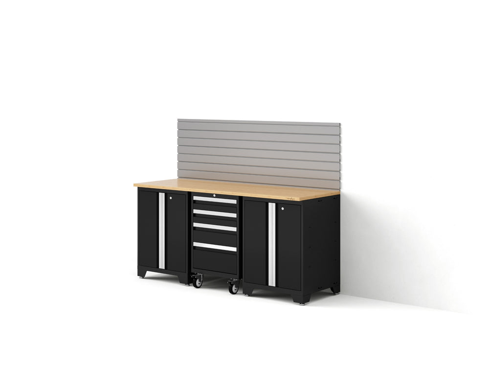NewAge Garage Cabinets Bold XL Series 4PC Garage Cabinetry Set, 20-24 Gauge Steel, Fully Welded, 72
