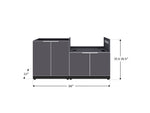 NewAge Outdoor Kitchens Aluminum 2-Piece Cabinet set with 2 Door and Grill Cabinet-67596-Garage Giant 