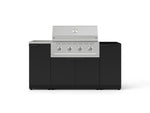 NewAge Outdoor Kitchens Outdoor Grill Island Stainless-Steel 5-Piece Cabinet Set with Sink, 1 Door, Grill Cabinet, Performance Grill and Stainless Steel Countertop - (Natural Gas) 