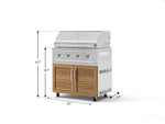 NewAge Outdoor Kitchens Stainless Steel 2-Piece Cabinet set with Grill Cabinet and Performance Grill-72958-Garage Giant 