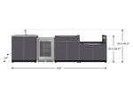 NewAge Outdoor Kitchens Aluminum 4-Piece Cabinet Set with Sink, Bar, Grill Cabinet and Fridge-66323-Garage Giant 