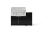 NewAge Outdoor Kitchens Outdoor Grill Island Aluminum 4-Piece Cabinet Set with 1 Door, Grill Cabinet, Performance Grill and Countertop - (Natural Gas) 