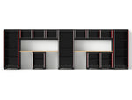 NewAge Garage Cabinets Bold Series 14PC Garage Cabinetry Set, 24-Gauge Steel, Fully Welded, 234" W x 18" D x 76.75" H-50294-Garage Giant 
