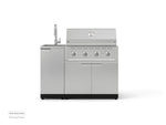 NewAge Outdoor Kitchens Outdoor Grill Island Stainless-Steel 3-Piece Cabinet Set with Sink, Grill Cabinet and Performance Grill-73960-Garage Giant 