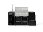 NewAge Outdoor Kitchens Outdoor Grill Island Aluminum 5-Piece Cabinet Set with Sink, 3 Drawer, Grill Cabinet, Performance Grill and Stainless Steel Countertop - (Liquid Propane) 