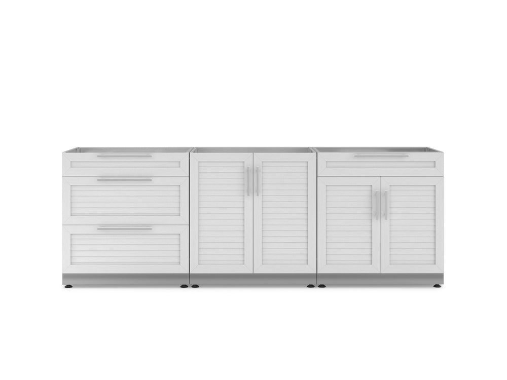 NewAge Outdoor Kitchens Stainless Steel 3-Piece Cabinet Set with 2-Door, 2-Door Drawer and 3-Drawer Cabinet-67187-Garage Giant