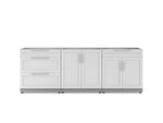 NewAge Outdoor Kitchens Stainless Steel 3-Piece Cabinet Set with 2-Door, 2-Door Drawer and 3-Drawer Cabinet-67187-Garage Giant 