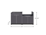 NewAge Outdoor Kitchens Aluminum 2-Piece Cabinet set with Bar and Grill Cabinet-67592-Garage Giant 