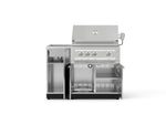 NewAge Outdoor Kitchens Outdoor Grill Island Stainless-Steel 3-Piece Cabinet Set with Sink, Grill Cabinet and Platinum Grill-73965-Garage Giant 