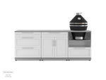 NewAge Outdoor Kitchens Stainless Steel 3-Piece Cabinet Set with 3-Drawer, Bar and Kamado Cabinet-67448-Garage Giant 