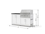 NewAge Outdoor Kitchens Stainless-Steel 4-Piece Cabinet Set with Base, Grill Cabinet, Performance Grill, and Countertop-73471-Garage Giant 