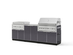 NewAge Outdoor Kitchens Aluminum 6-Piece Cabinet Set with Base, Grill Cabinet, Platinum Griddle and Countertop-74995-Garage Giant 
