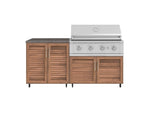 NewAge Outdoor Kitchens Stainless Steel 4-Piece Cabinet Set with Caster and 2 Door, Grill Cabinet, Performance Grill, Countertop-72503-Garage Giant 