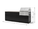 NewAge Outdoor Kitchens Aluminum 5-Piece Cabinet Set With 3 Drawer, Bar, Grill Cabinet, Platinum Grill and Countertop-73342-Garage Giant 