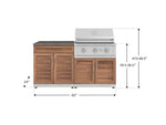 NewAge Outdoor Kitchens Stainless-Steel 4-Piece Cabinet Set with Bar, Grill Cabinet, Performance Grill, and Countertop-71742-Garage Giant 