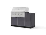 NewAge Outdoor Kitchens Outdoor Grill Island Aluminum 4-Piece Cabinet Set with 1 Door, Grill Cabinet, Performance Grill and Countertop - (Natural Gas) | Garage Giant 